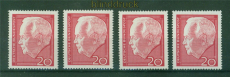 Bund Mi #  429 (4) postfrisch Heinrich L�bke 4 Marken Plattenfehler ??? (57121)