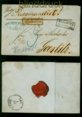 Myslowitz 11.7.1859 Reco-Brief nach Goerlitz mit Inhalt (57201)