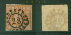 Bayern Mi #   4 II gestempelt #-oMr Stempel 28 fr Augsburg (57230)