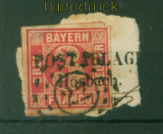 Bayern Mi #   9 gestempelt #-oMr Stempel 22 + Postablage Hsbach !!!!! (57231)