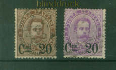 Italien Mi #   56/57 gestempelt K�nig Umberto I Aufdruckmarken (57242)