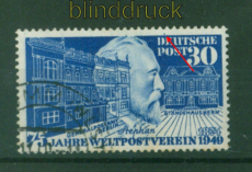Bund Mi #  116 IX gestempelt Plattenfehler Heinrich von Stephan UPU (54287)