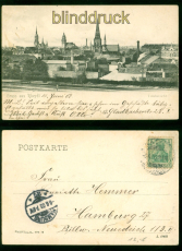 Rheydt sw-AK Gruss aus .... Totalansicht 1903 nach Hamburg (d10221)