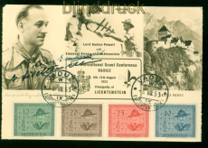 Liechtenstein Mi #  315/18 Sonderpostkarte mit Unterschrift  des Prinzen (57306)