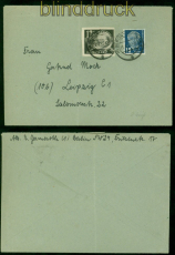 DDR Mi #  271 in MiF Fernbrief EZM aus Block 7 Berlin 13.4.1951 n Leipzig(57394)