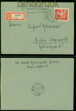 DDR Mi #  272 EF R-Brief EZM aus Block 7 Berlin 7.4.1951 nach Kpenik (57395)