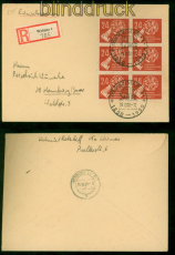 DDR Mi #  275 (6) MeF R-Brief SSt. Weimar 9.10.1950 Volkswahlen (57397)