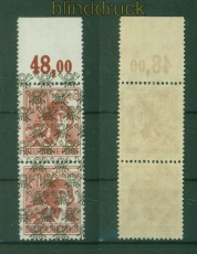 Bi-Zone Mi #  A 49 II OR P dgz postfrisch Aufdruckmarke senkrechtes Paar (57469)