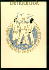 DDR Mi #  289/92 amtliche Faltkarte III. Weltspiele der Jugend SSt. (47479)