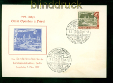 Berlin Mi # 159 y Ersttagsbrief FDC 725 Jahre Spandau (57498)