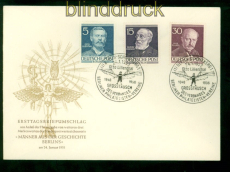 Berlin Mi # 92, 96 + 99 M�nner der Geschichte Berlins Ersttagsbrief FDC (57481)