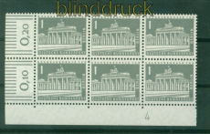 Berlin Mi # 140 y w Druckerzeichen 4 postfrisch im 6er-Block (57804)