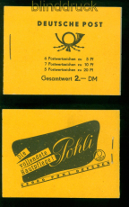 DDR Markenheftchen Mi #  1 a 1.1 postfrisch Rand oben durchgezhnt (57507)