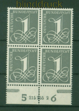 Bund Mi #  226 y HAN postfrischer 4er-Block vom Unterrand mit HAN (57366)