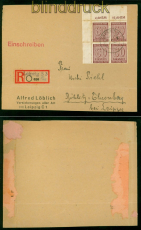 SBZ Mi # 137 X Eckrand-4er-Block auf R-Brief Leipzig 17.8.1945 n Bhlitz(57361)