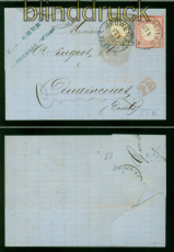 dt. Reich Mi #  19 und 20 MiF Auslandsbrief Gebweiler (Elsass) 27.1.1873 (57327)