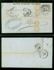 dt. Reich Mi # 42 Auslandsbrief Klauckestempel Mhlhausen 16.10.1885 (57329)