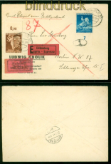 dt. Reich Mi # 768 + 771 MiF Rohrpost-Eilboten-Orts-Brief Berlin 22.3.1941(57341
