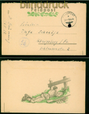 dt. Reich Feldpost 2. WK Schmuck-Feldpost-Kartenbrief 18.4.1944 FN # 36592(57349