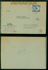 dt. Reich Mi # 839 EF Auslands-Zensur-Brief aus Selb 29.5.1943 nach Basel(57350)