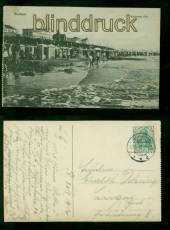 Borkum sw-AK Steigende Flut 20.8.1912 nach Lingen (d10313)