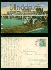 Borkum farb-AK Steigende Flut 31.8.1912 nach Lingen (d10314)