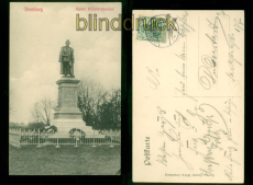 Dramburg sw-AK Kaiser-Wilhelm-Denkmal 1911 nach Duderstadt (d10341)