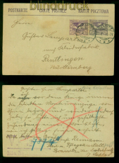Oberschlesien GSK P 4 mit # 17 MiF Branitz 22.3.1921 nach Reutlingen (57572)