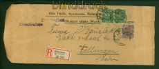dt. Reich Mi # 268 + 270 (2) Einschreiben-Muster ohne Wert Meinerzhagen  (57817)
