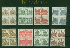 Berlin Mi # 242/49 postfrisch 4er-Bl�cke Kleine Bauwerke (57987)