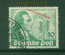 Berlin Mi #  61 I gestempelt 10 Pfg. Goethe Plattenfehler (58026)