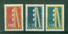 Portugal Mi # 844/46 postfrisch 100 Jahre Telegraphenwesen in Portugal (58008)