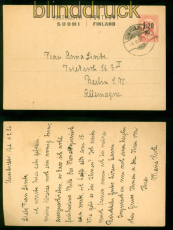 Finnland GSK P 58 gestempelt Uusikaupunki 6.11.1926 nach Berlin (57950)