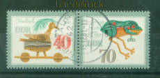 DDR Mi # 2666 I gestempelt im Zusammendruck WZd 519 Plattenfehler (57925)