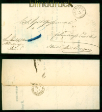 Wrttemberg Mnsingen doppelt verwendeter Brief 1862 (57931)