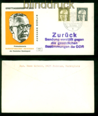 Berlin Mi #  359 und 369 FDC Postkrieg Burhop # 70.53.2.Ba in die DDR (57948)