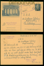 DDR GSK P 47/01 gestempelt 1. Jahrestag der DDR Motiv Brandenburger Tor (57949)