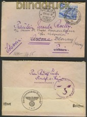 Dt. Reich Mi # 742 EF Auslands-Zensut-Brief (21915)