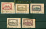 Fiume Mi #  21/25 gestempelt auf Briefstck Aufdruckmarken (58027)