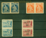 Fiume Mi #  38, 41, 45 + 93 ungebraucht  4 Paare in der Mitte ungezhnt (58030)