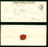 Schleswig-Holstein Dienstbriefhlle aus Flensburg 11.5.1857 nach Schleswig(58358