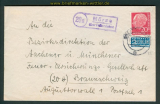 Landpoststempel M�rse �ber Fallersleben 1955 (26698)