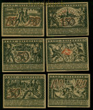 Osterfeld i. W. Notgeld 6 verschiedene Notgeldscheine 1921 (59515)