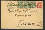 Schweiz Auslands-Brief Mi # 53 (3) + 54 1900 (21648)