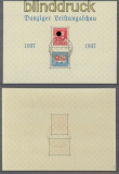 Danzig Mi # Block 3 I SSt. Leistungsschau 1937 Plattenfehler (43559)