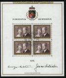 Liechtenstein Mi # 614 Kleinbogen gestempelt (28940)