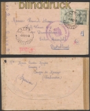 Spanien Auslands-Zensur-Brief Bayona 8.4.1943 Doppel-Zensur (45031)