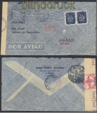 Portugal Auslands-Zensur-Brief Lisboa Central 1943 Deutsche Zensur (44930)