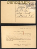 dt. Reich LEIPZIG Weltausstellung Buchgewerbe 1914 auf Drucksachenkarte (42681)