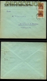 dt. Reich Mi # 208 II magere 30 MeF Auslandsbrief(3394)